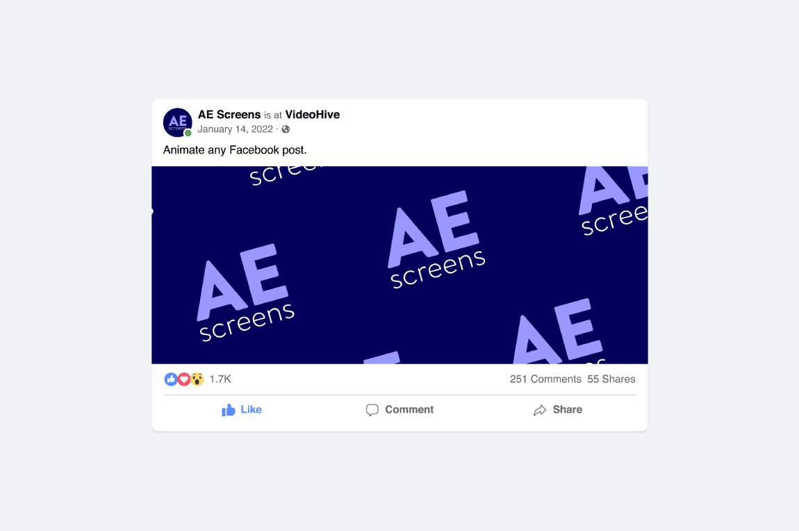 Animate Any Facebook Post in After Effects